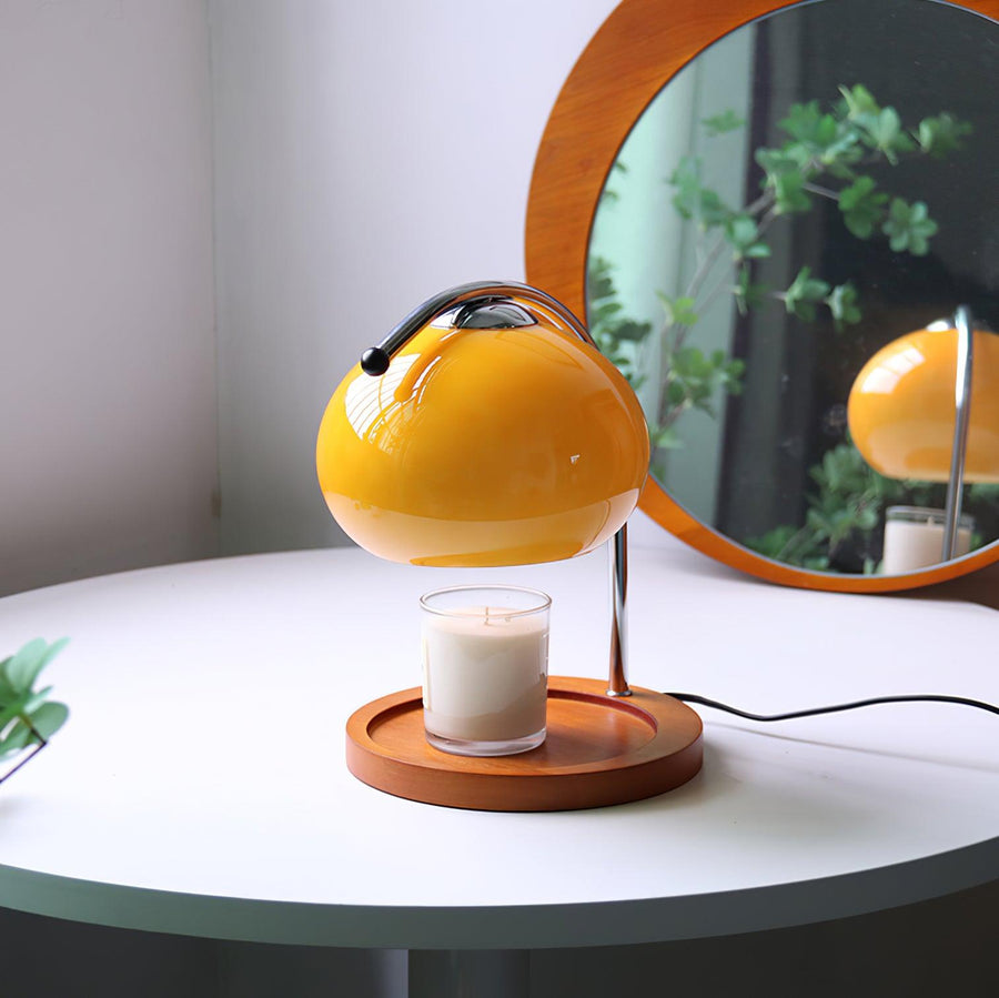 Chauffe-Bougie Lampe Design — Bras Bois Réglable