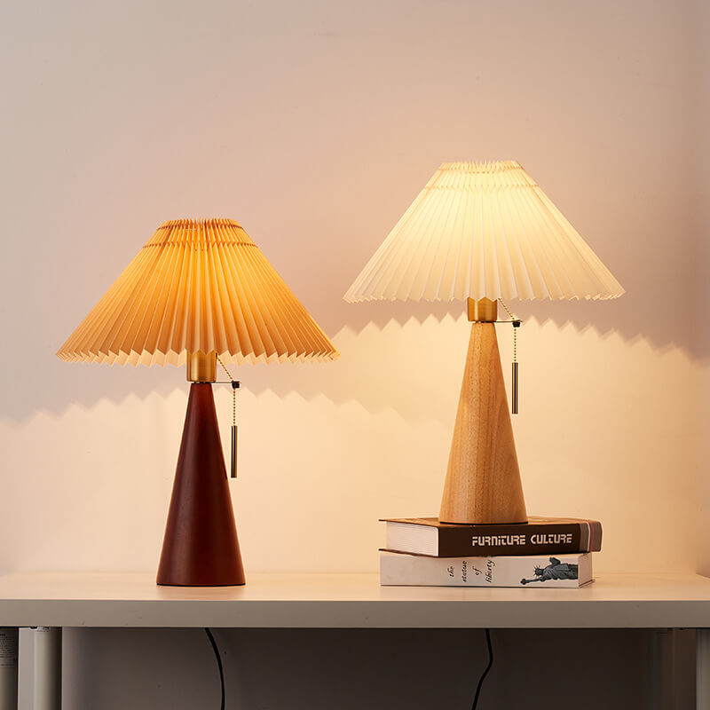 Lampe de Table Japonaise Bois et Papier Washi — Zen