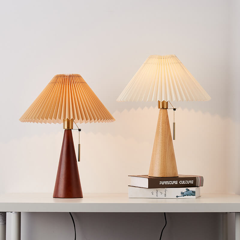 Lampe de Table Japonaise Bois et Papier Washi — Zen