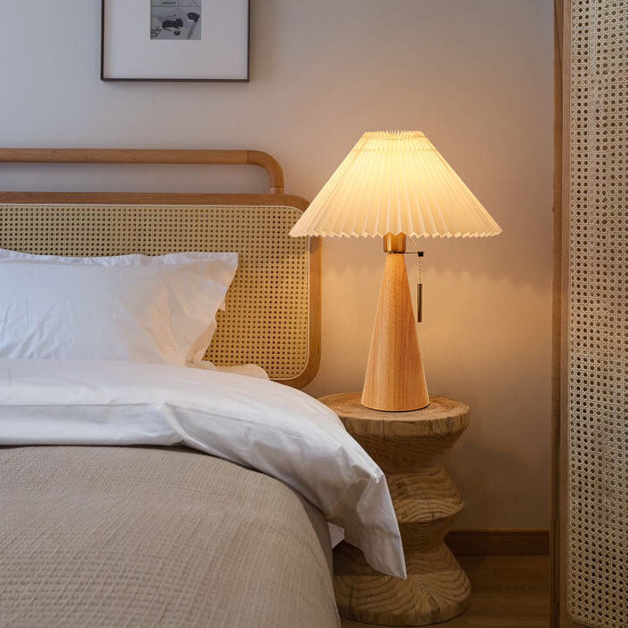 Lampe de Table Japonaise Bois et Papier Washi — Zen