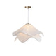 Suspension Japandi Tissu Ondulé — LED Blanc Doux
