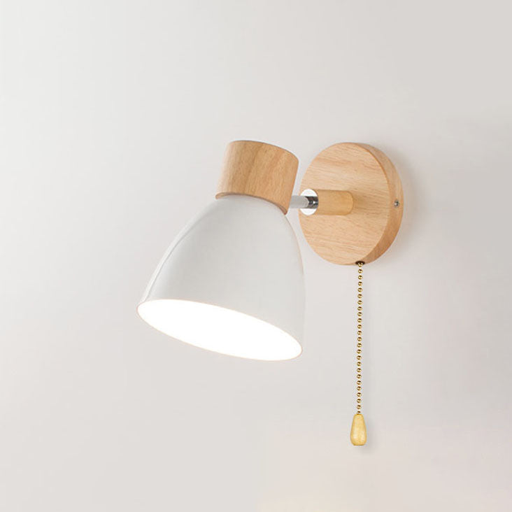 Applique Murale Cône Bois LED — Abat-Jour Conique