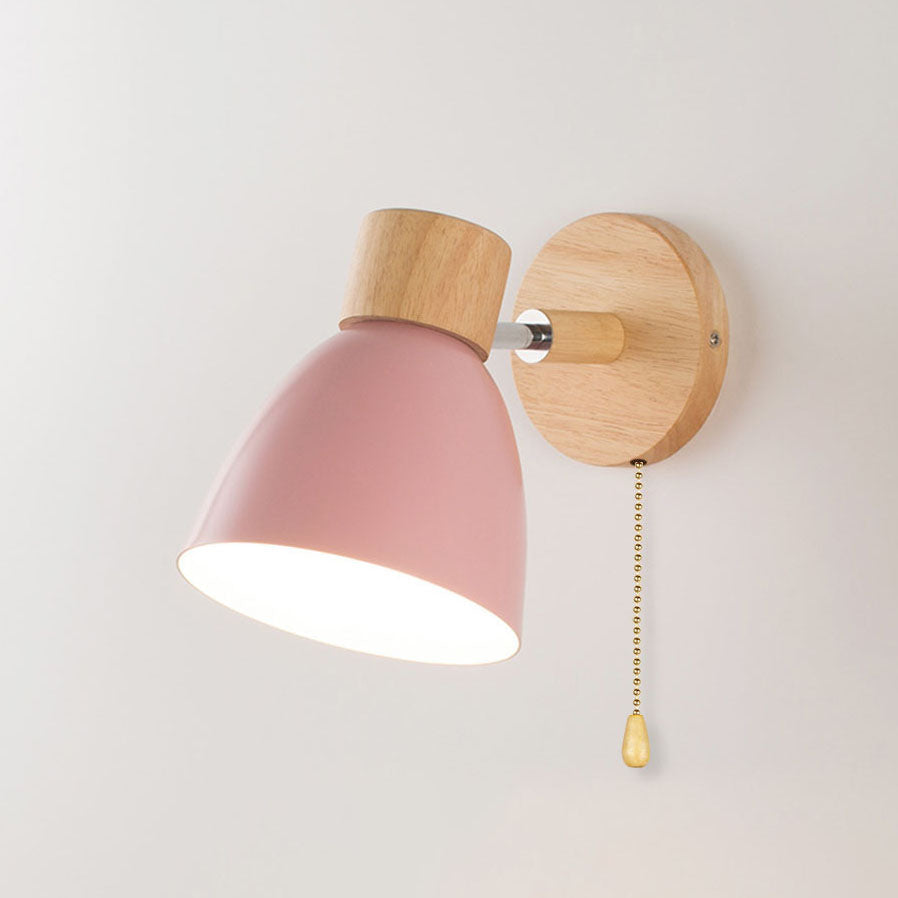 Applique Murale Cône Bois LED — Abat-Jour Conique