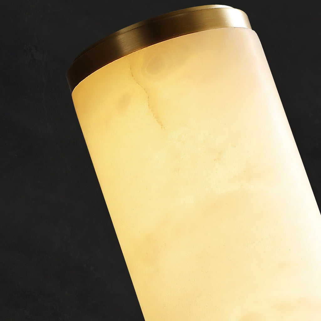 Applique Murale Tube Marbre — Rosace Rectangulaire Premium