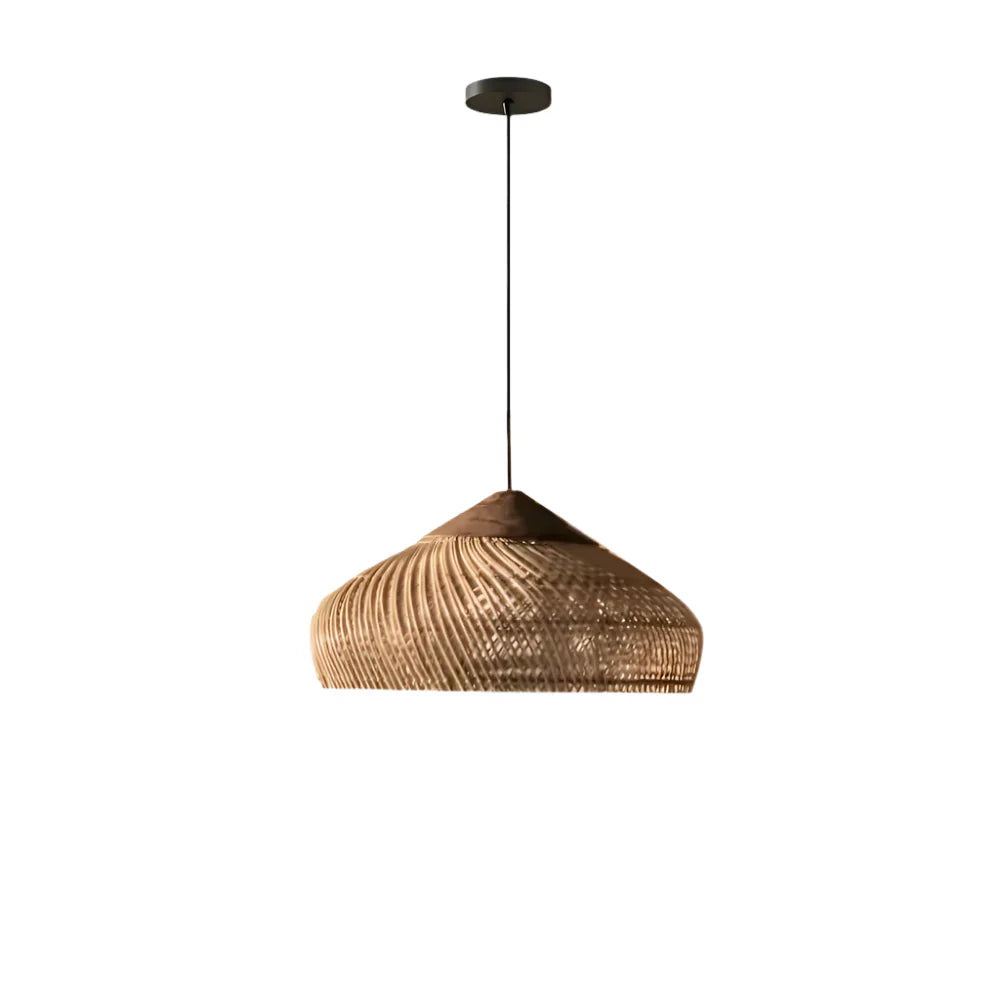 Suspension Rotin Dôme Tressé — Style Bohème Naturel