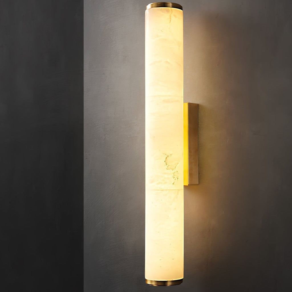 Applique Murale Tube Marbre — Rosace Rectangulaire Premium