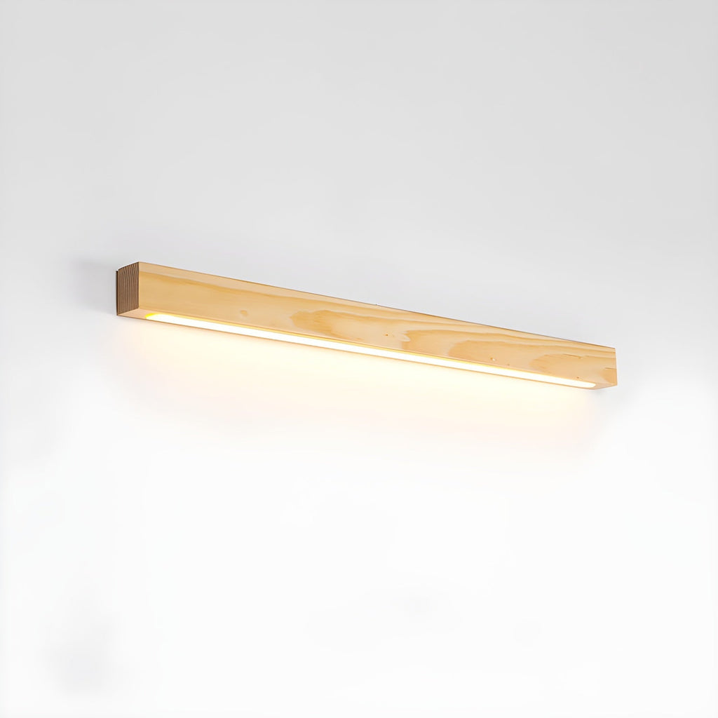 Applique Murale Bois Linéaire — Lumière Douce vers le Bas