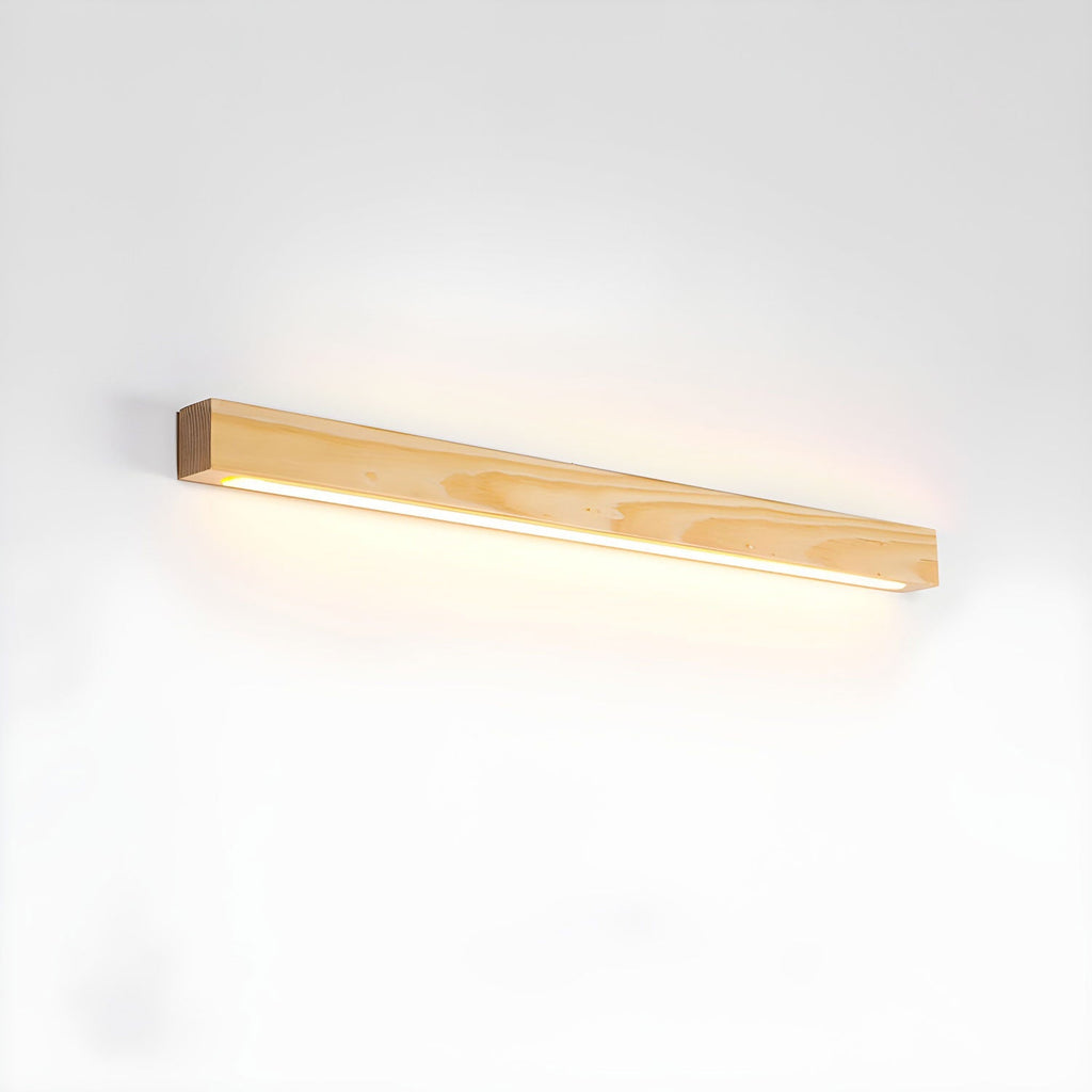 Applique Murale Bois Linéaire — Lumière Douce vers le Bas