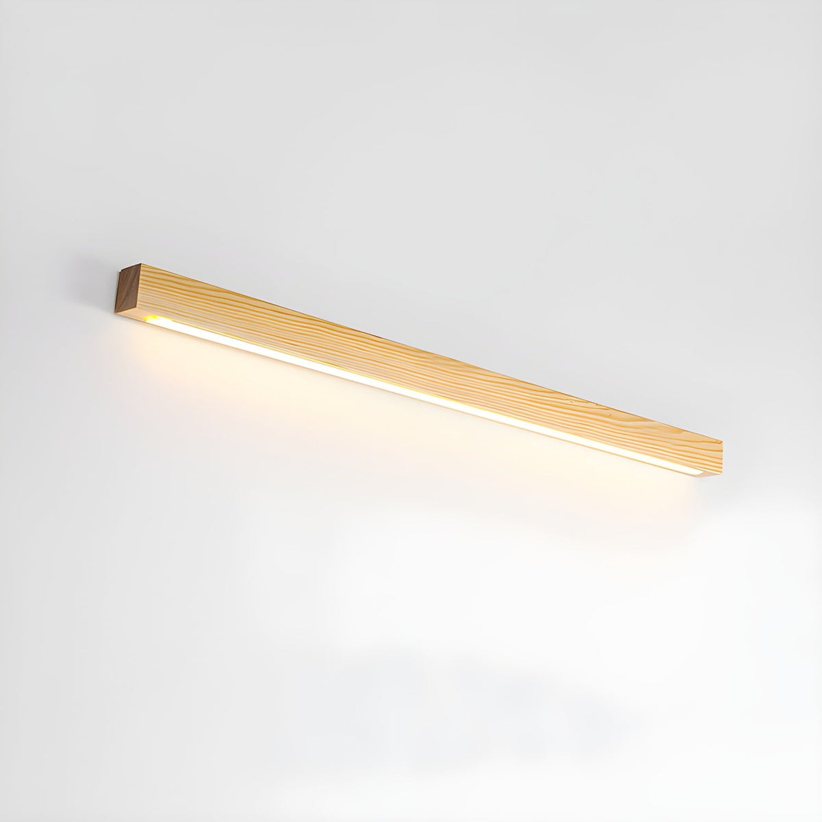 Applique Murale Bois Linéaire — Lumière Douce vers le Bas