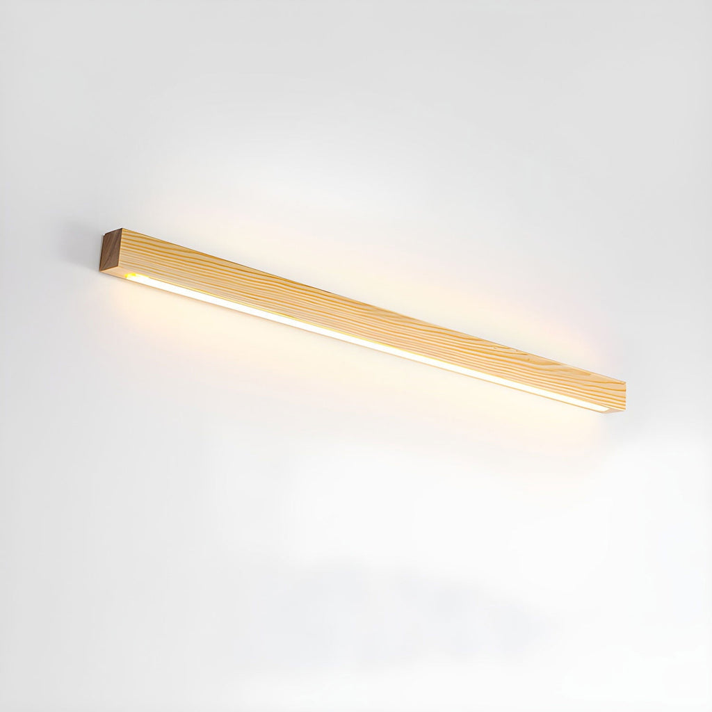 Applique Murale Bois Linéaire — Lumière Douce vers le Bas