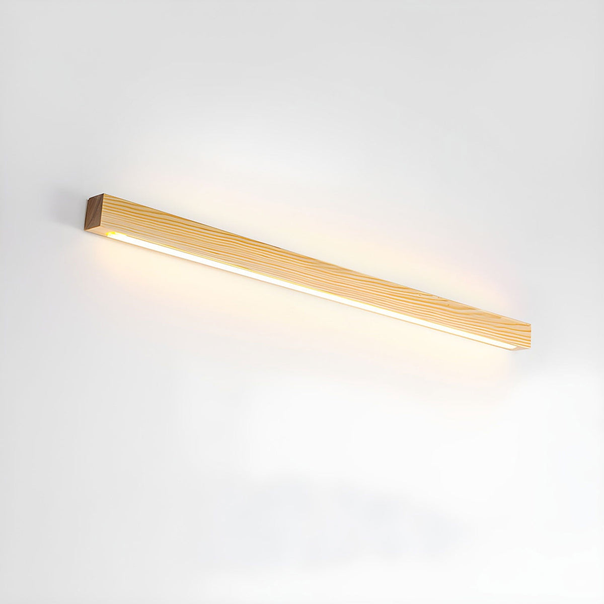 Applique Murale Bois Linéaire — Lumière Douce vers le Bas