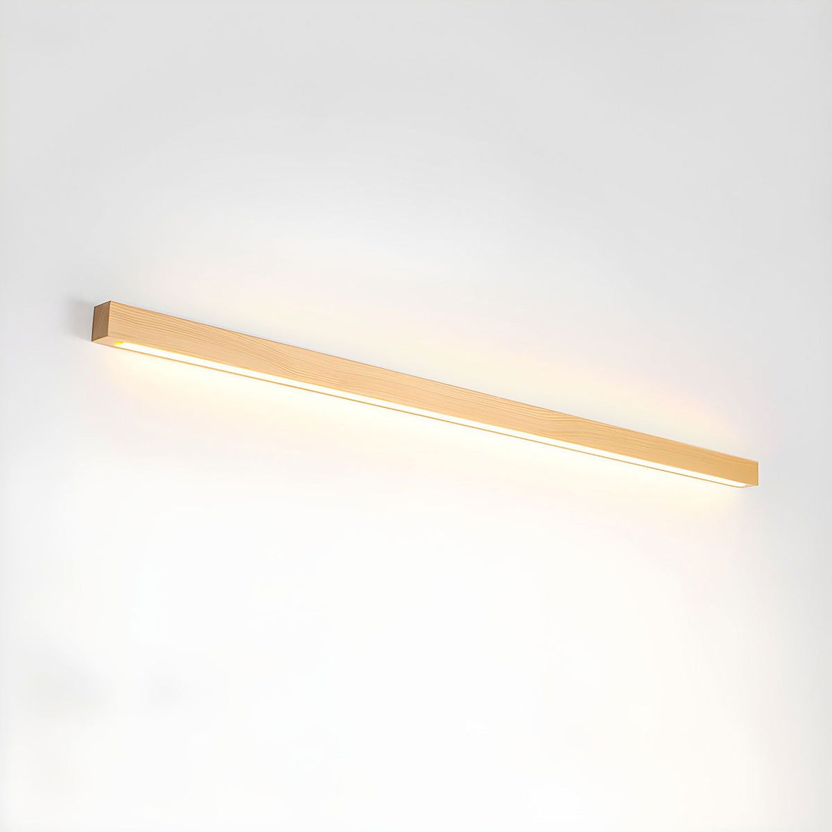 Applique Murale Bois Linéaire — Lumière Douce vers le Bas