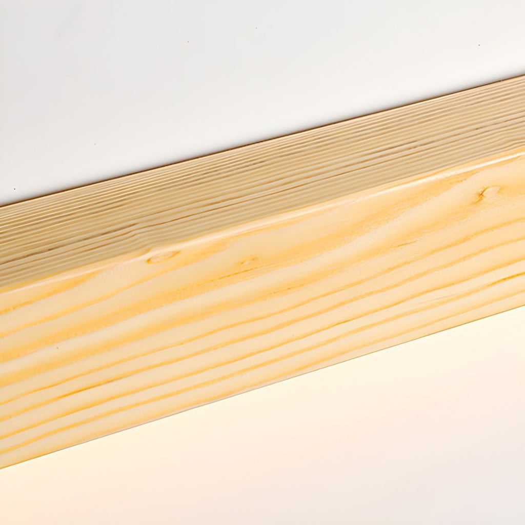 Applique Murale Bois Linéaire — Lumière Douce vers le Bas