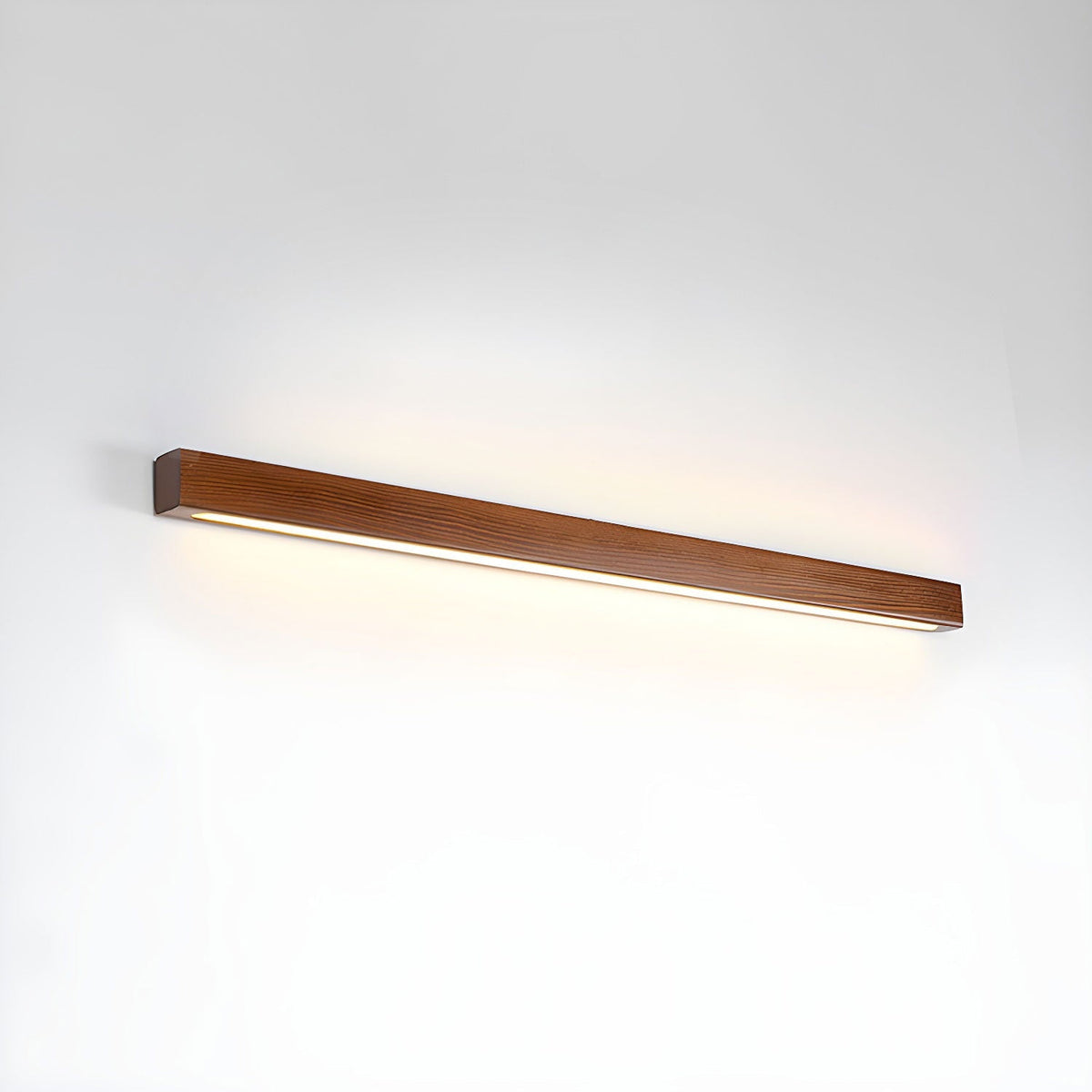 Applique Murale Bois Linéaire — Lumière Douce vers le Bas