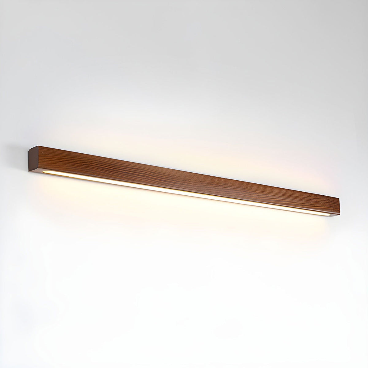 Applique Murale Bois Linéaire — Lumière Douce vers le Bas