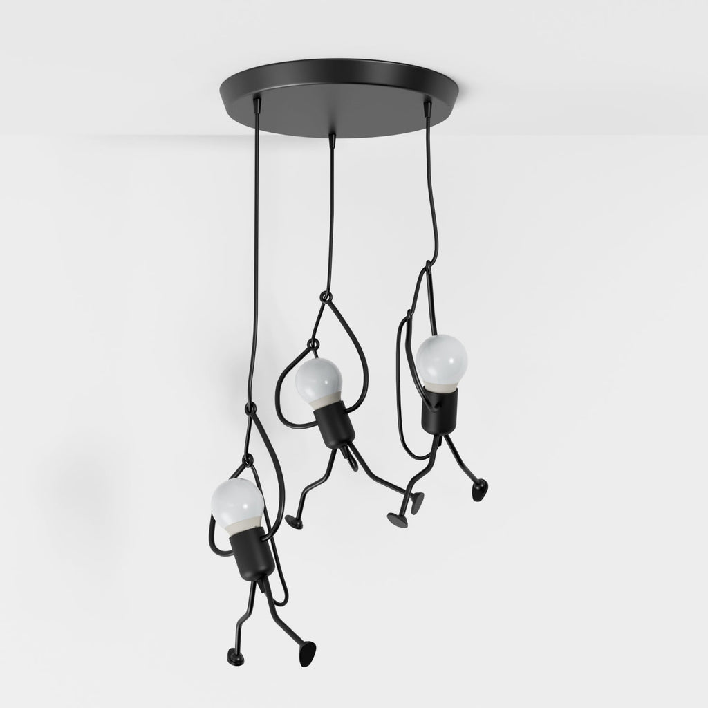 Suspension Fer Forgé — Câble Réglable Design