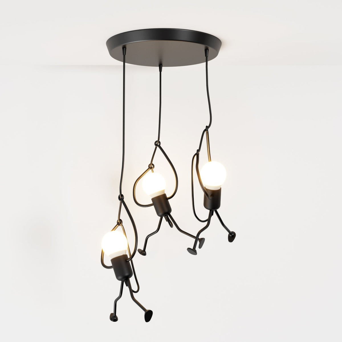 Suspension Fer Forgé — Câble Réglable Design