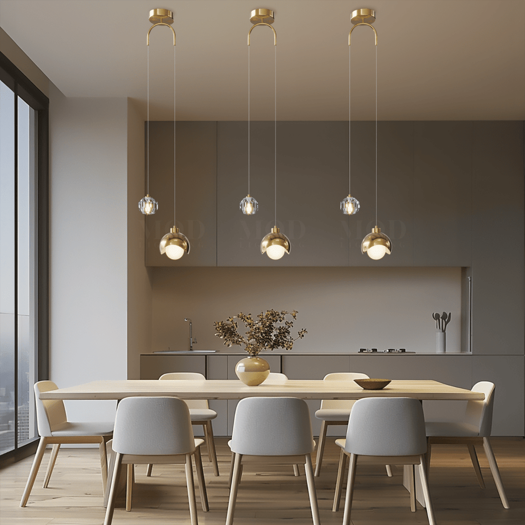 Suspension Double Globe — Accent Cristal