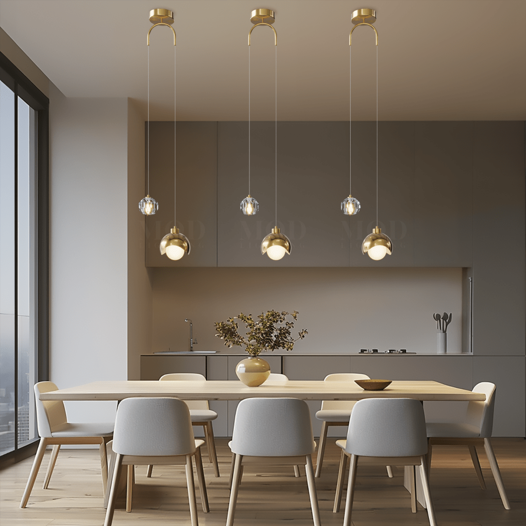 Suspension Double Globe — Accent Cristal