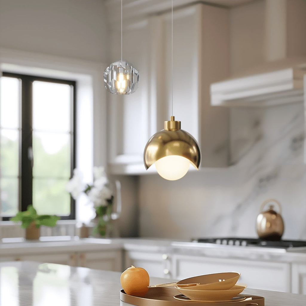 Suspension Double Globe — Accent Cristal