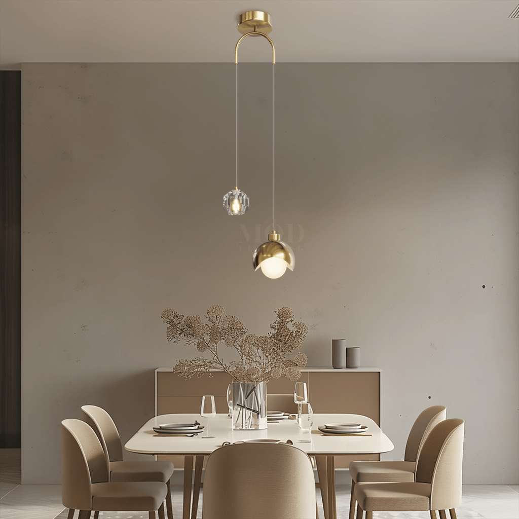 Suspension Double Globe — Accent Cristal