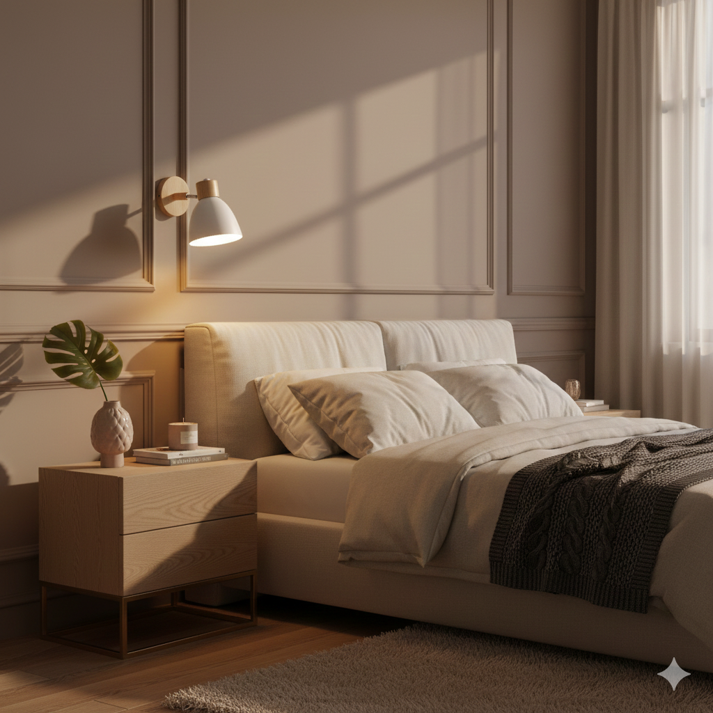 Applique Murale Cône Bois LED — Abat-Jour Conique