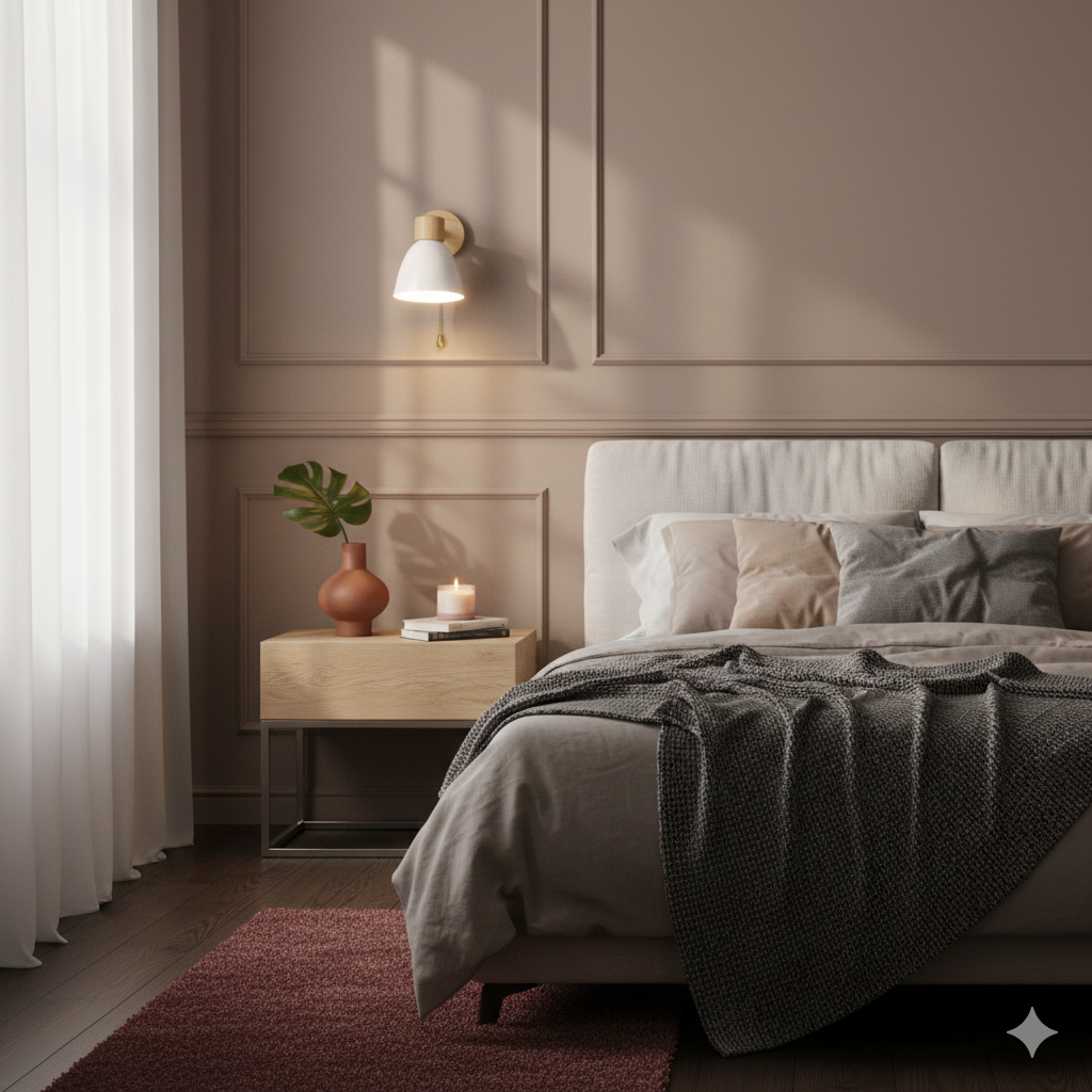 Applique Murale Cône Bois LED — Abat-Jour Conique
