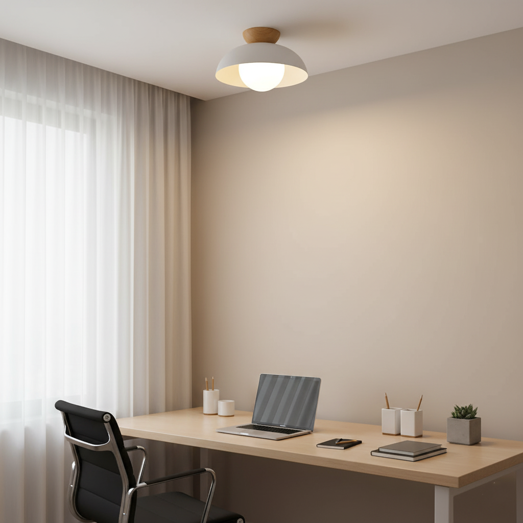 Plafonnier Dôme Fer Minimaliste — Design Nordique