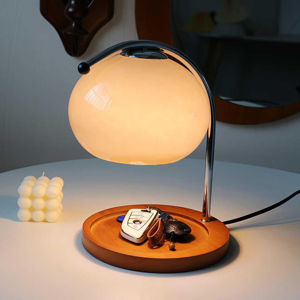 Chauffe-Bougie Lampe Design — Bras Bois Réglable