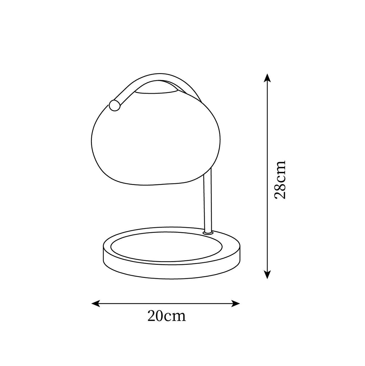 Chauffe-Bougie Lampe Design — Bras Bois Réglable