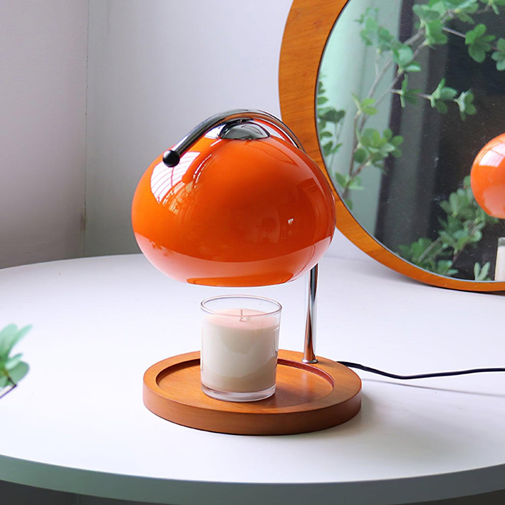 Chauffe-Bougie Lampe Design — Bras Bois Réglable