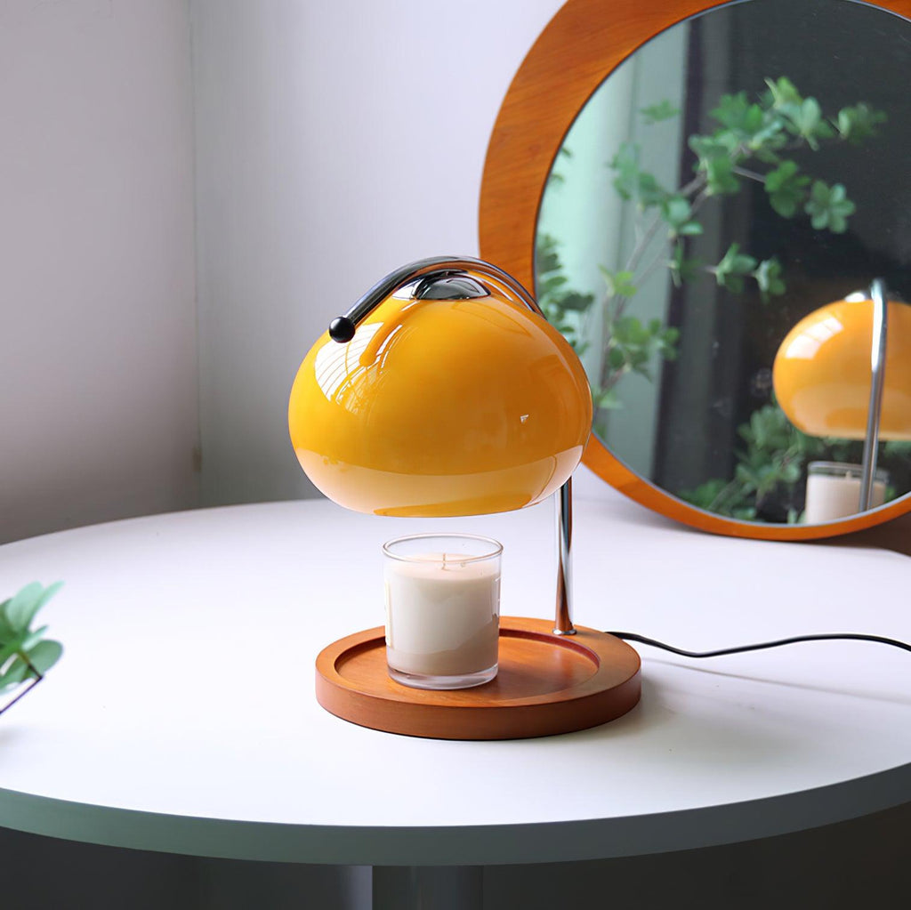 Chauffe-Bougie Lampe Design — Bras Bois Réglable