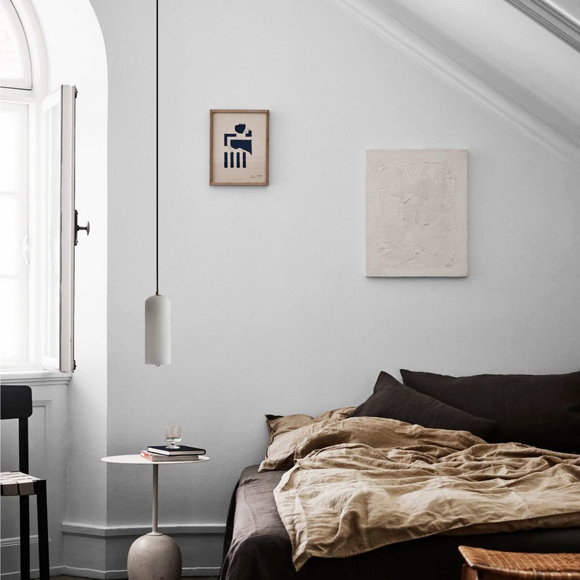 Suspension Cylindrique Albâtre — Design Naturel Épuré