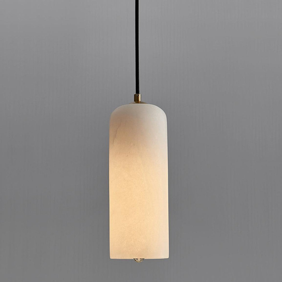 Suspension Cylindrique Albâtre — Design Naturel Épuré