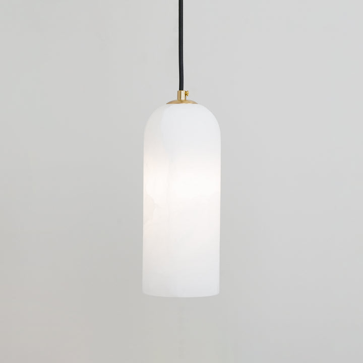 Suspension Cylindrique Albâtre — Design Naturel Épuré