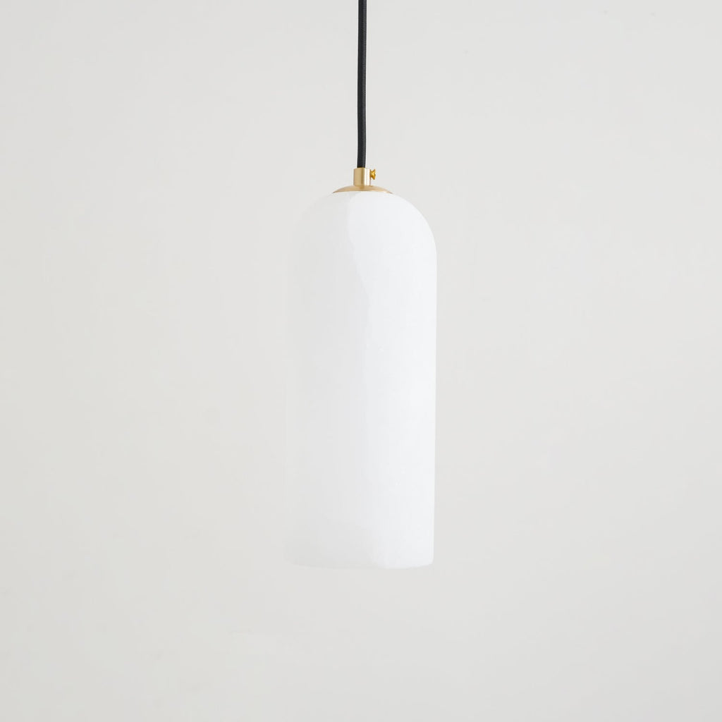 Suspension Cylindrique Albâtre — Design Naturel Épuré