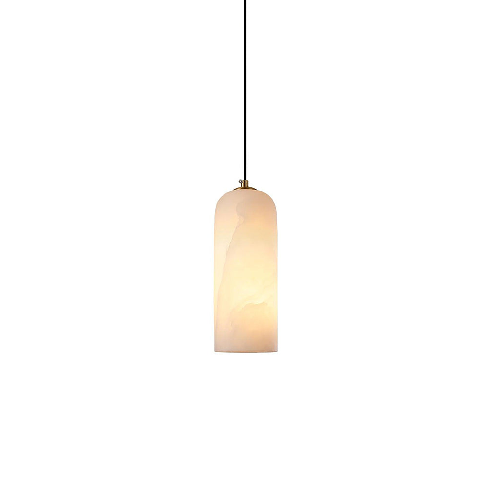 Suspension Cylindrique Albâtre — Design Naturel Épuré