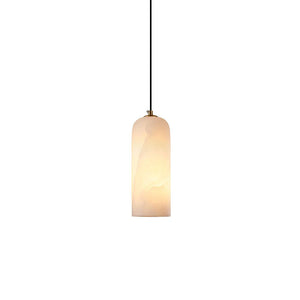 Suspension Cylindrique Albâtre — Design Naturel Épuré