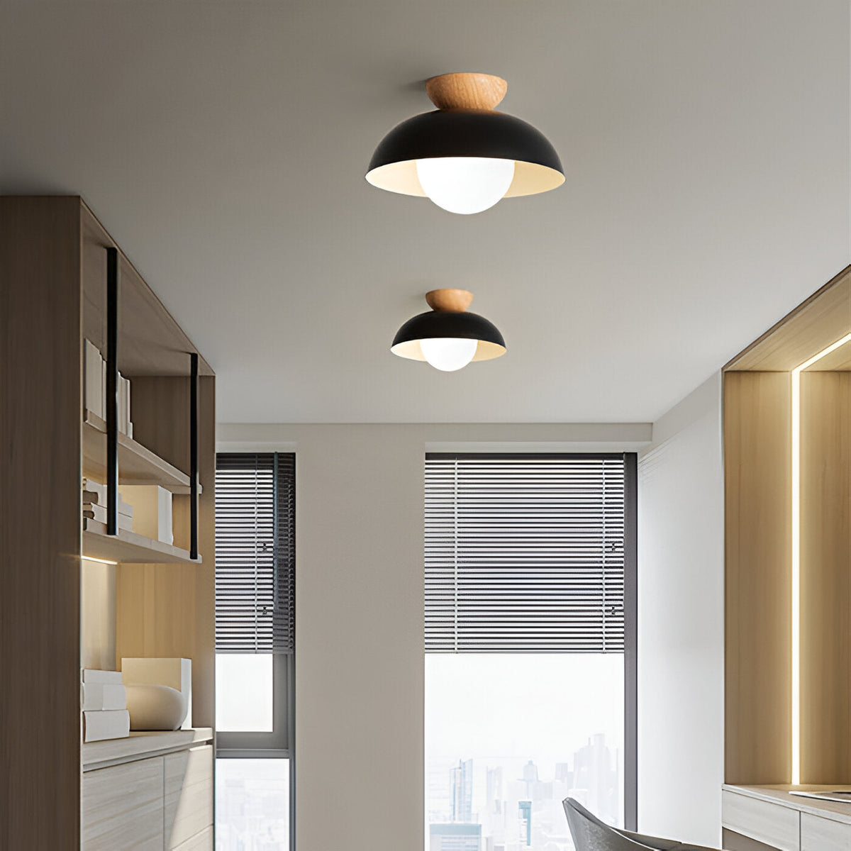 Plafonnier Dôme Fer Minimaliste — Design Nordique