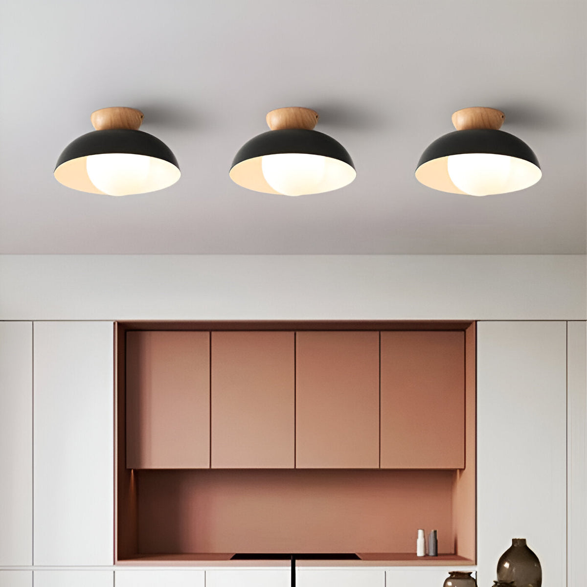 Plafonnier Dôme Fer Minimaliste — Design Nordique