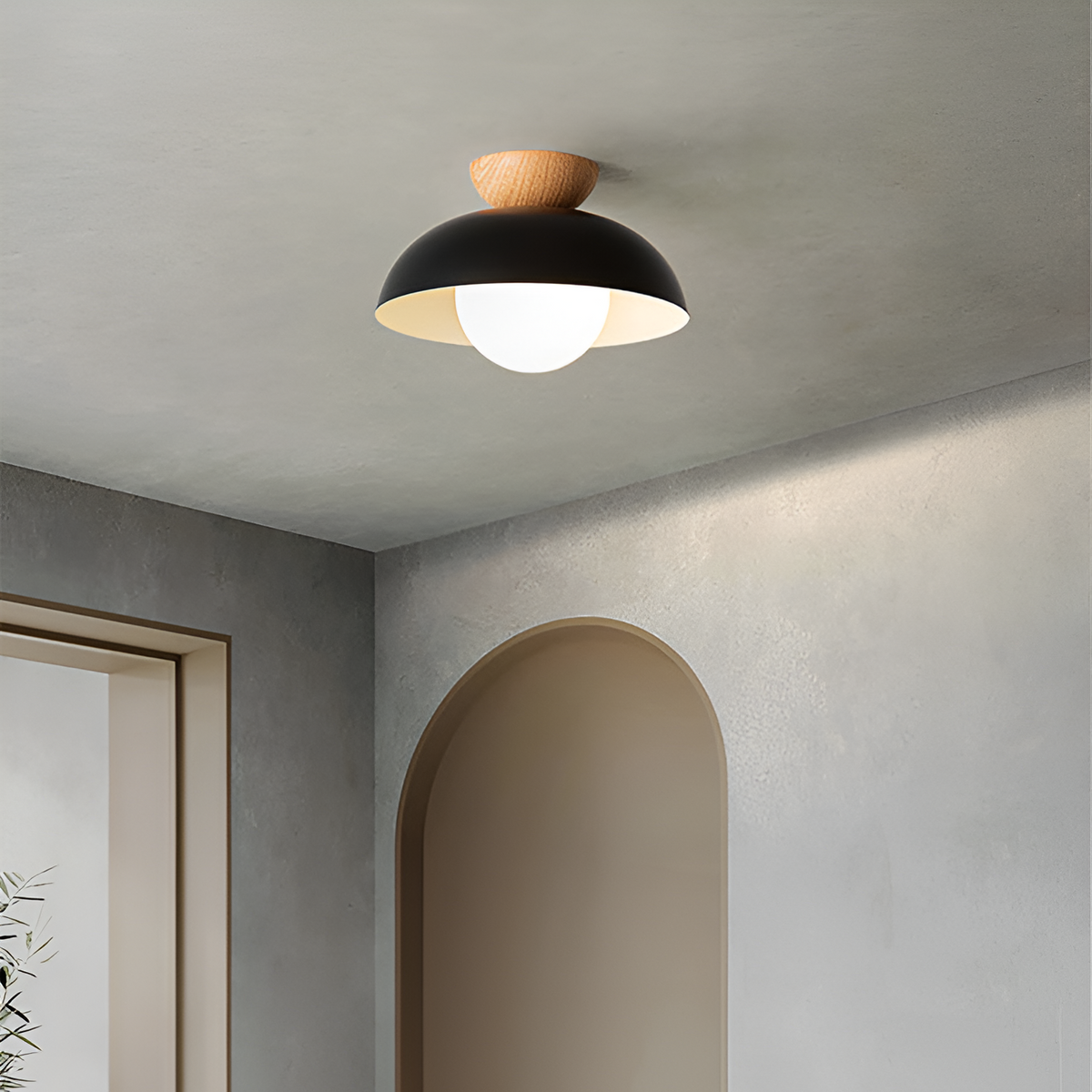 Plafonnier Dôme Fer Minimaliste — Design Nordique