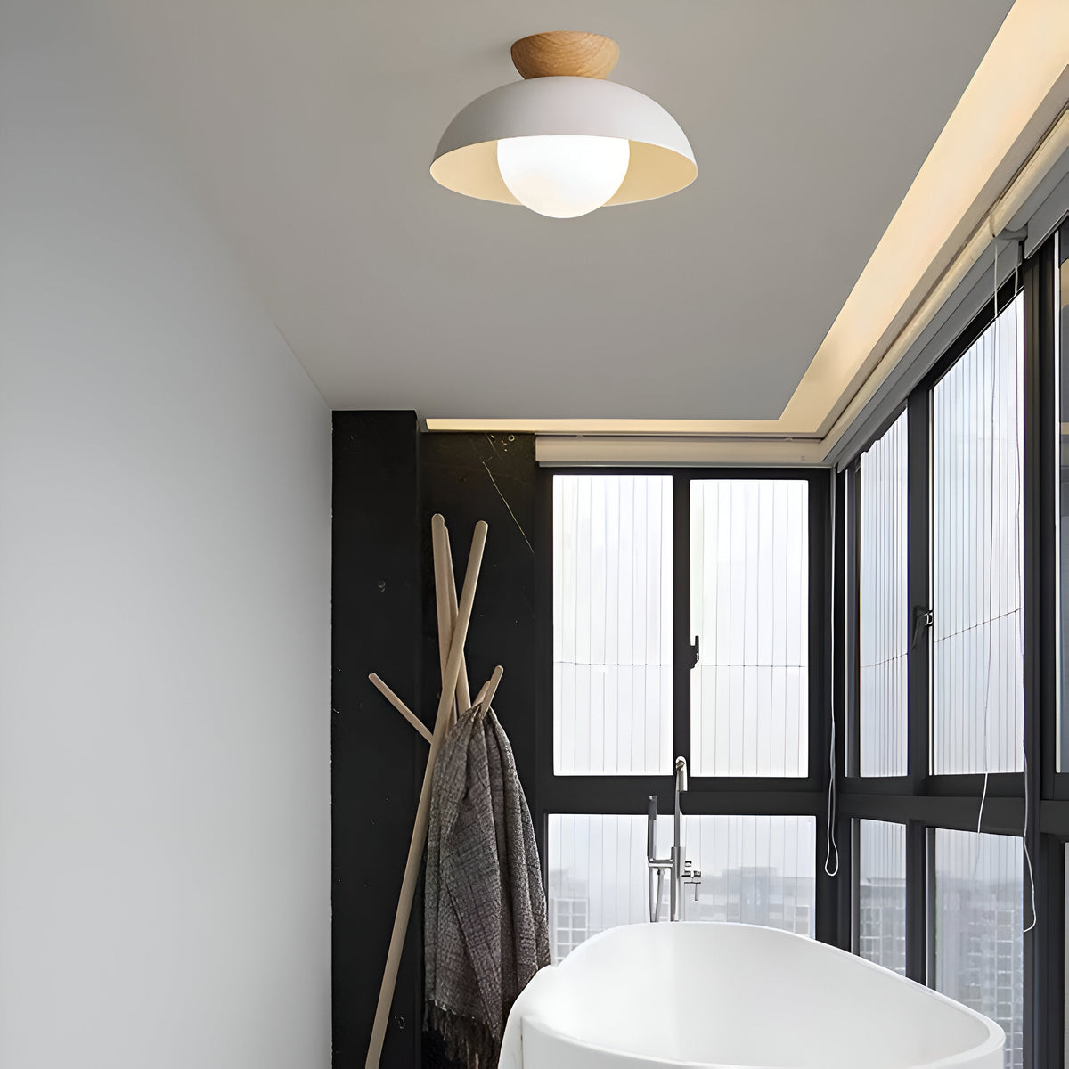 Plafonnier Dôme Fer Minimaliste — Design Nordique