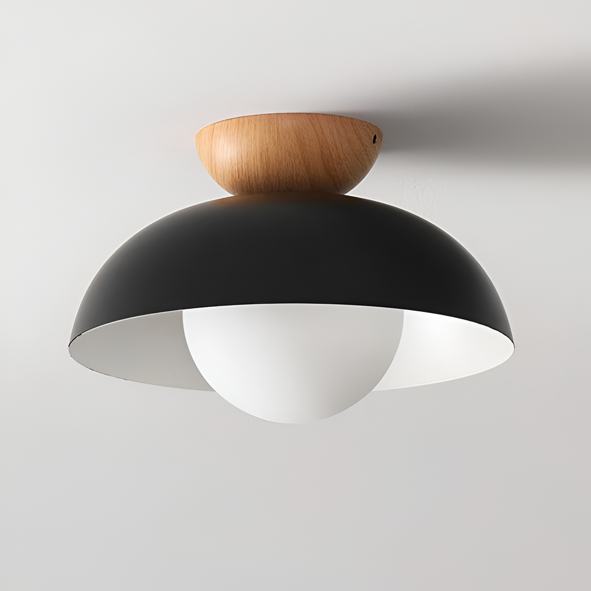 Plafonnier Dôme Fer Minimaliste — Design Nordique