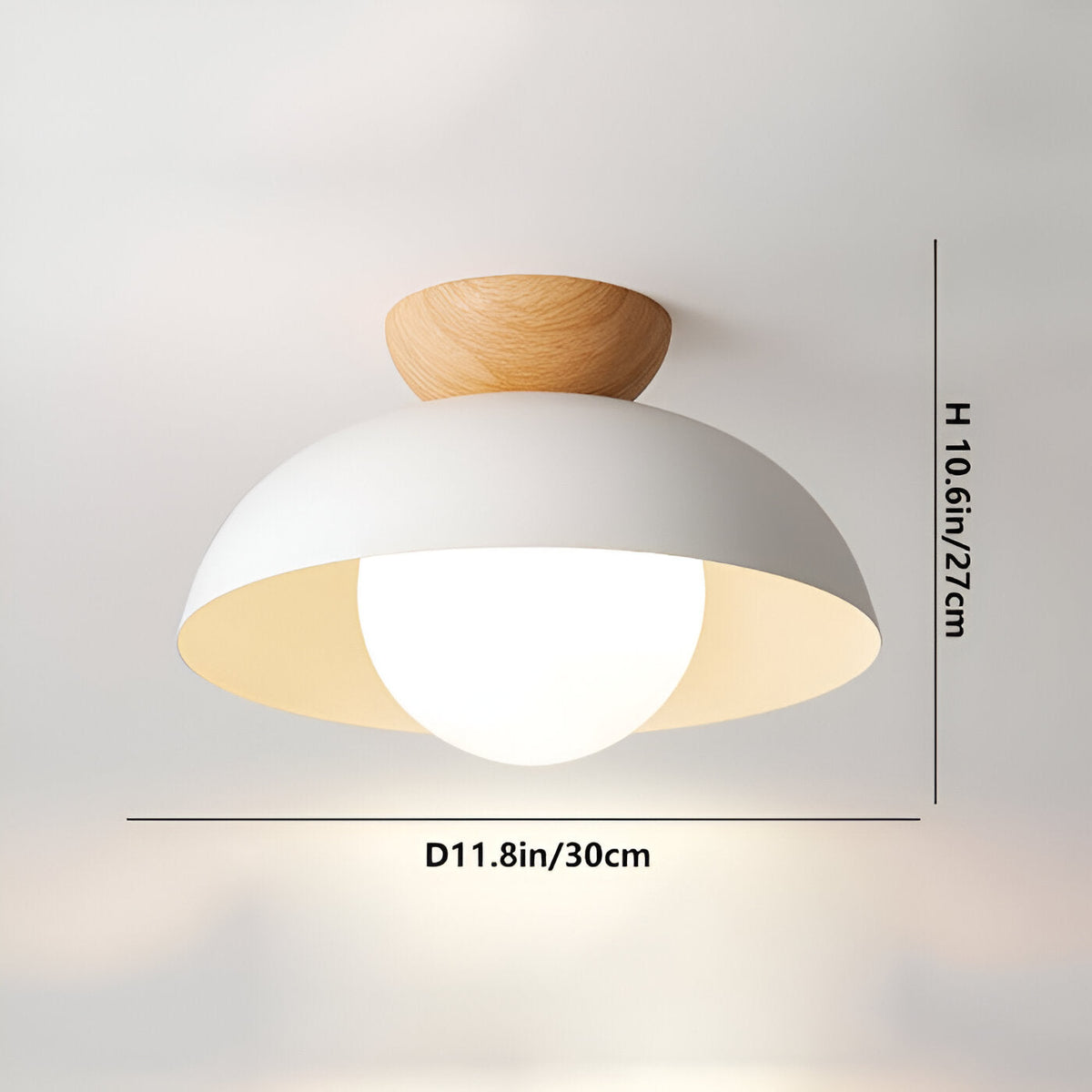 Plafonnier Dôme Fer Minimaliste — Design Nordique