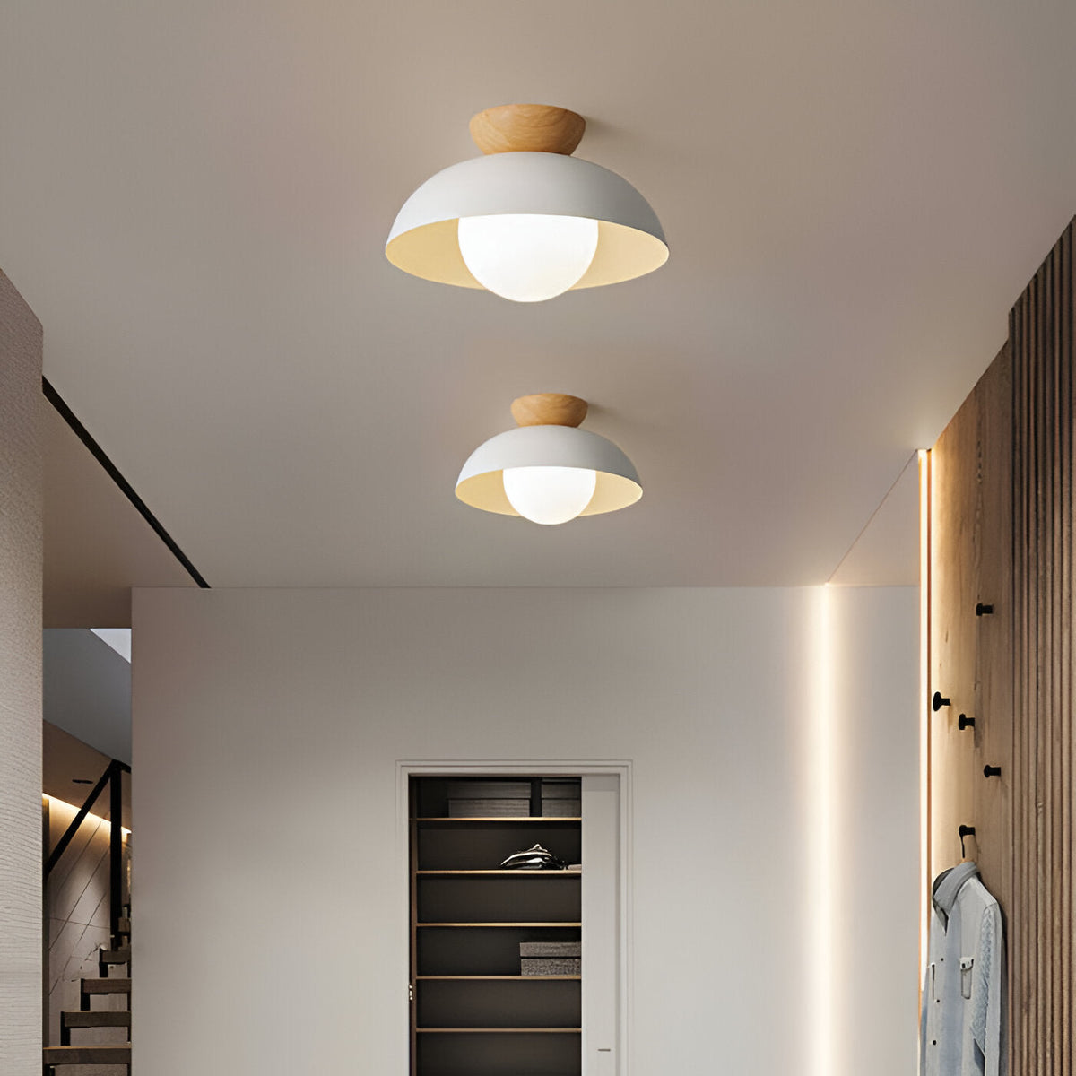 Plafonnier Dôme Fer Minimaliste — Design Nordique