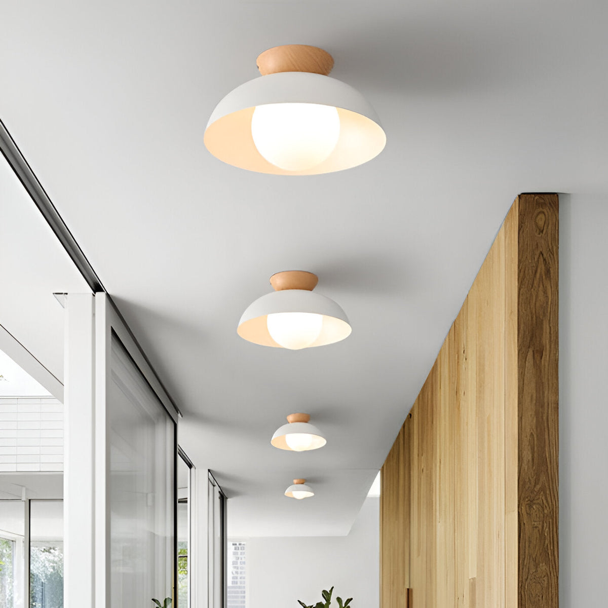 Plafonnier Dôme Fer Minimaliste — Design Nordique