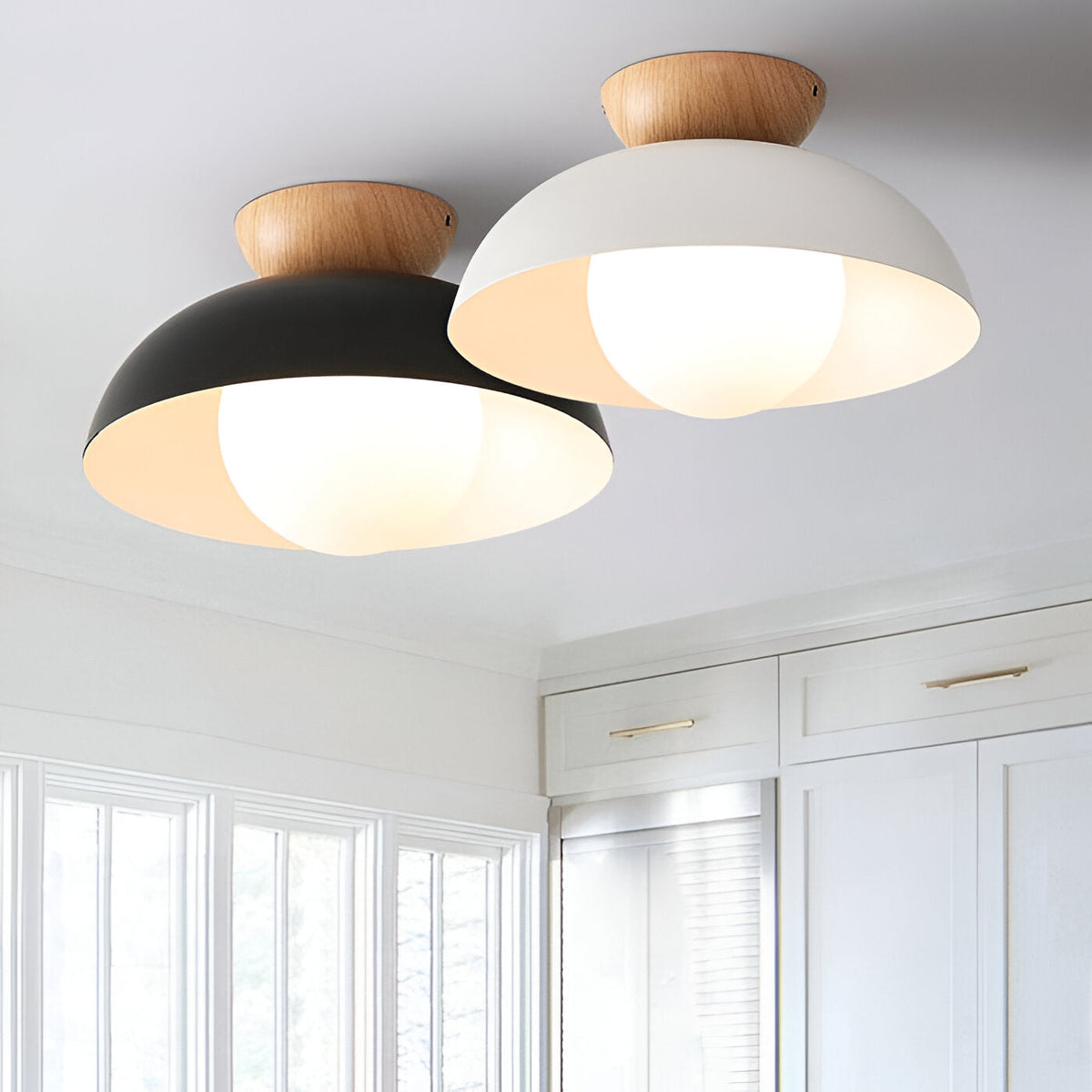 Plafonnier Dôme Fer Minimaliste — Design Nordique