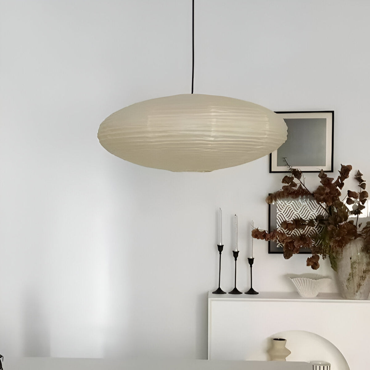 Suspension Papier Xuan Japandi — Lumière Tamisée Zen