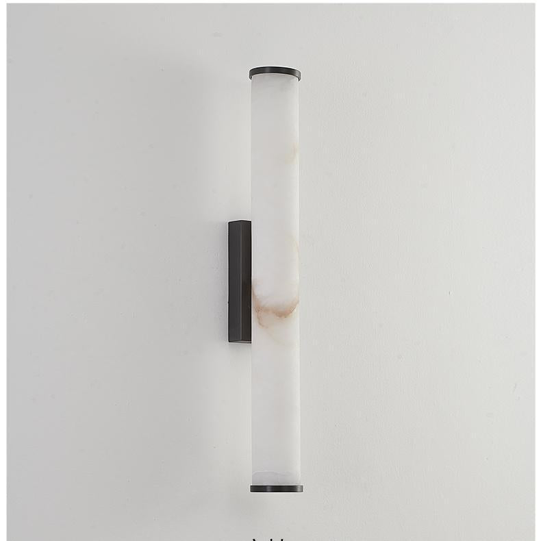 Applique Murale Tube Marbre — Rosace Rectangulaire Premium