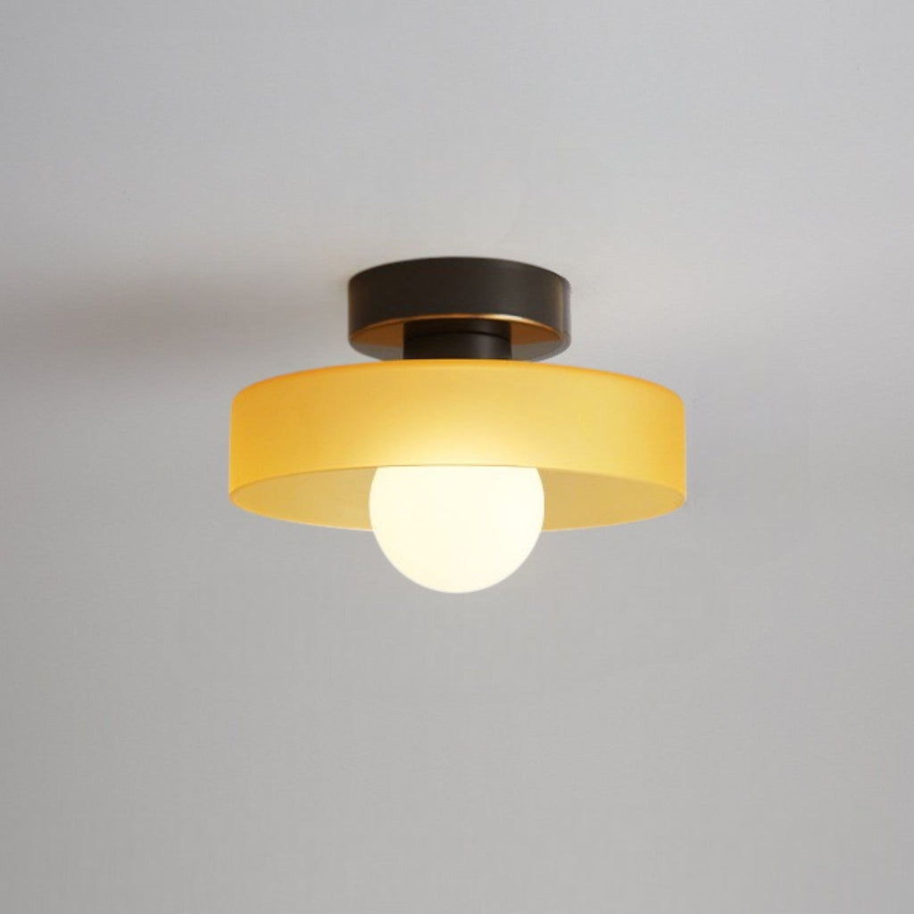 Plafonnier LED Verre Bauhaus — Diffuseur Dôme